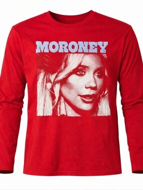Megan Moroney Graphic Long Sleeve Tee Red Small Country Music Shirt Nwot